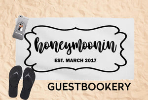 Custom Honeymoonin Towel - Guestbookery