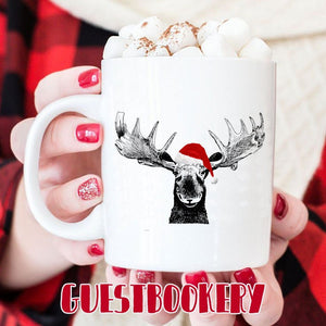Reindeer Christmas Mug - Guestbookery