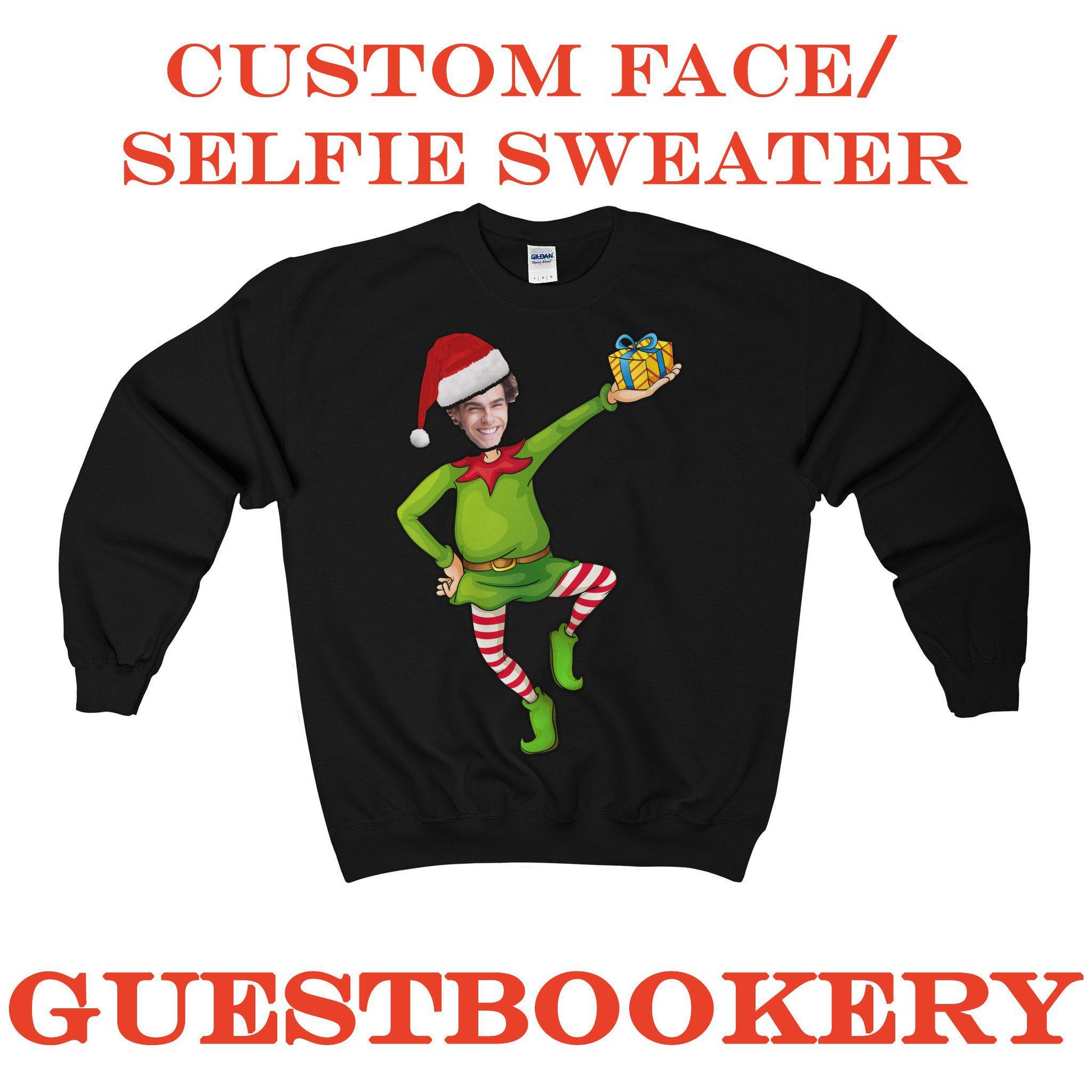 Custom Face Ugly Christmas Elf Sweatshirt