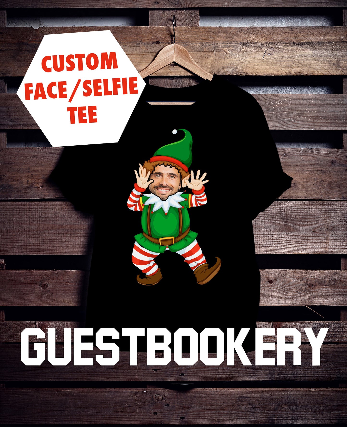 Custom Face Ugly Christmas Elf T-shirt