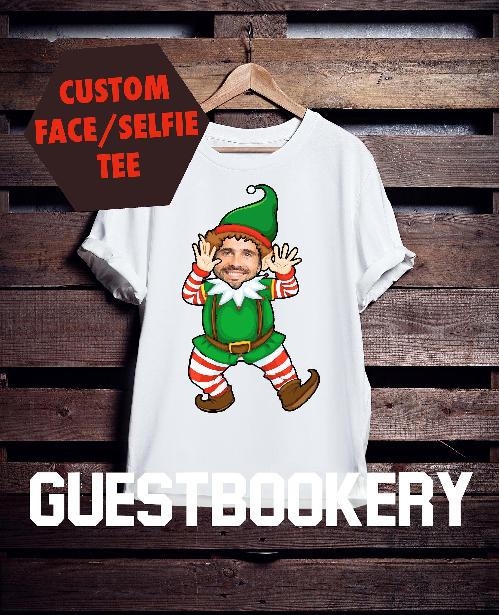 Custom Face Ugly Christmas Elf T-shirt