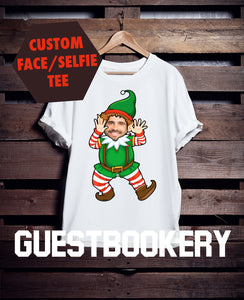 Custom Face Ugly Christmas Elf T-shirt - Guestbookery
