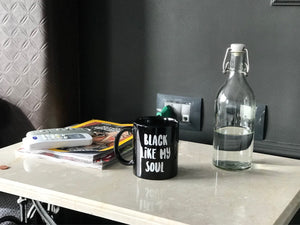 I Like My Coffee Black Like My Soul Mug - Guestbookery