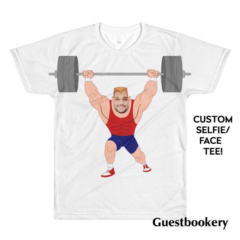 Custom Face Bodybuilder T-shirt