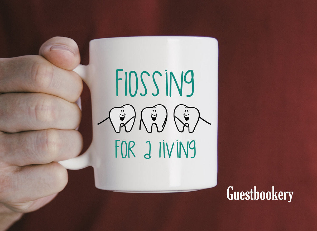Flossing for a Living Dentist Mug