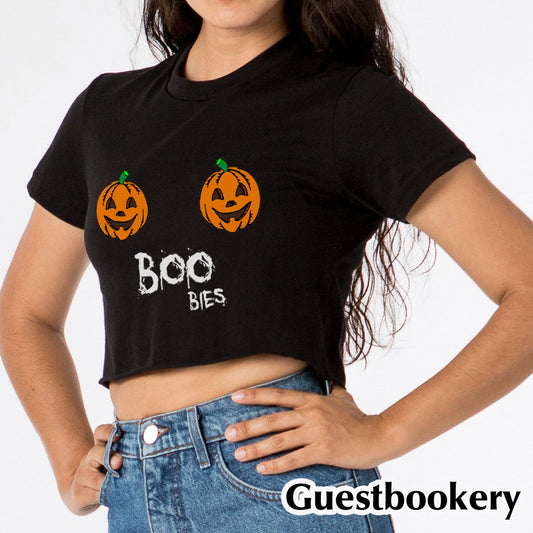 Boobies Halloween Crop Top