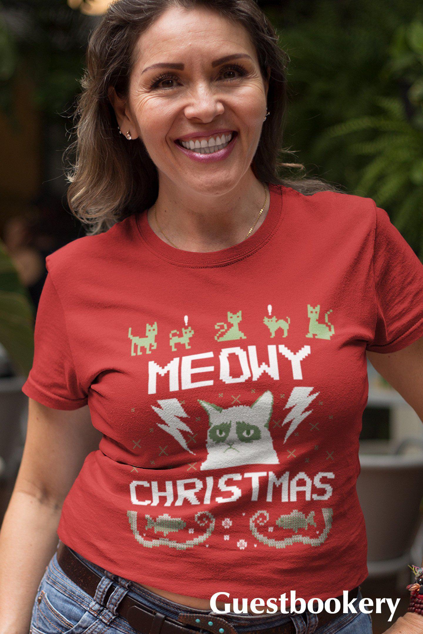 Meowy Christmas T-shirt