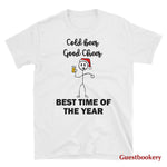 Load image into Gallery viewer, Cold Beer Good Cheer Christmas T-Shirt - Guestbookery
