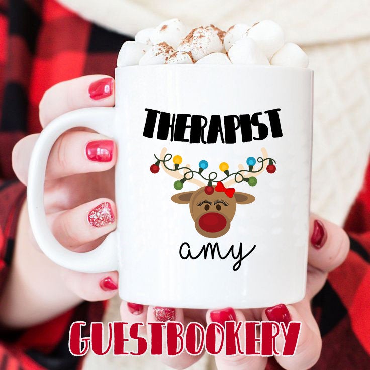 Custom Therapist Christmas Mug