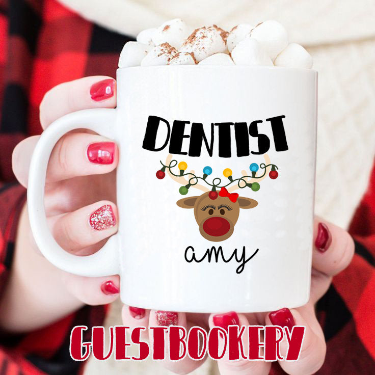 Custom Dentist Christmas Mug