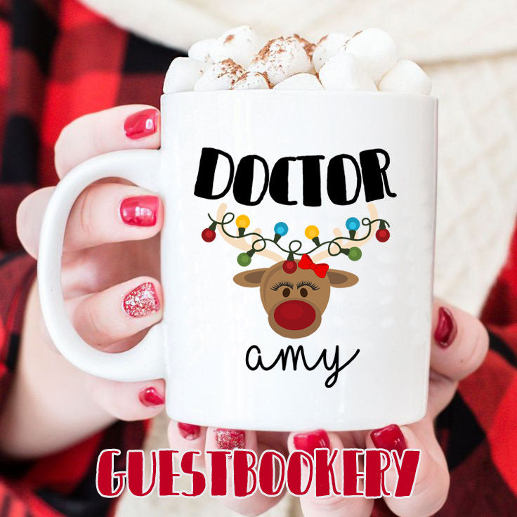 Custom Doctor Christmas Mug - Guestbookery