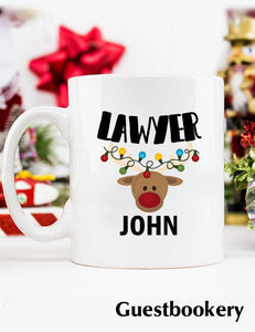 Custom Lawyer Christmas Mug - Guestbookery