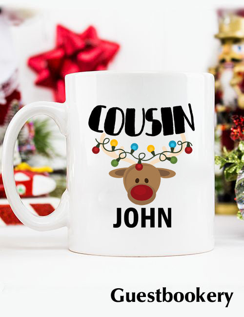 Custom Cousin Christmas Mug