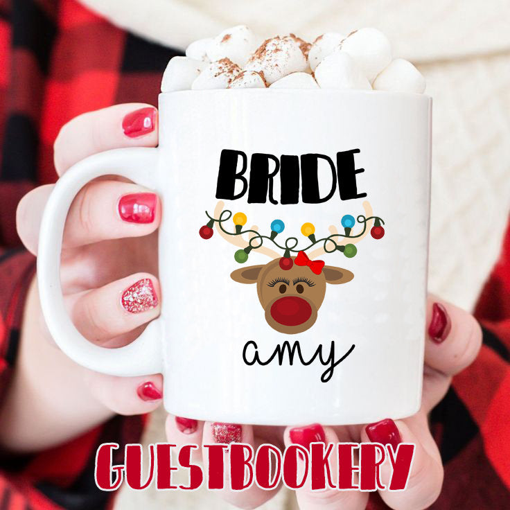 Custom Bride/Groom Christmas Mug
