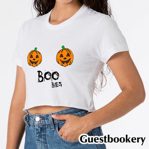 Boobies Halloween Crop Top