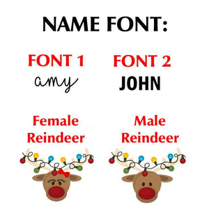 Custom Christmas Reindeer Kid's T-shirt - Guestbookery