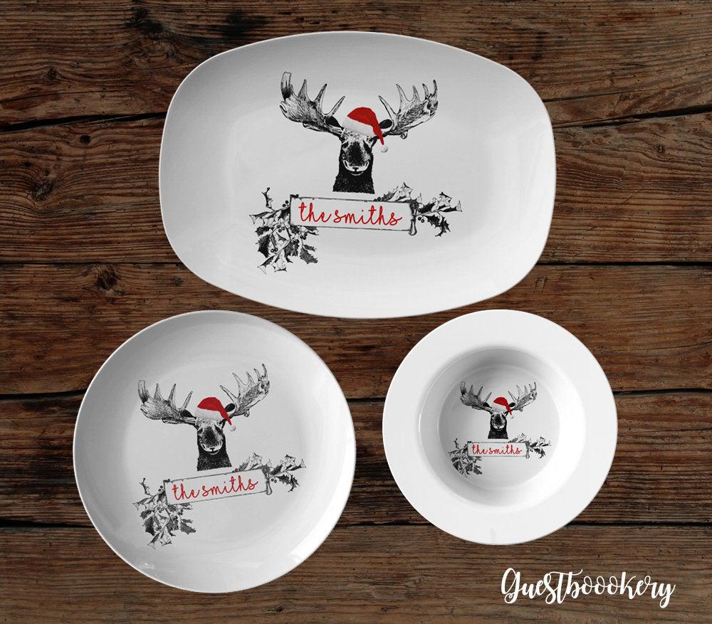 Custom Christmas Plate Set - Guestbookery