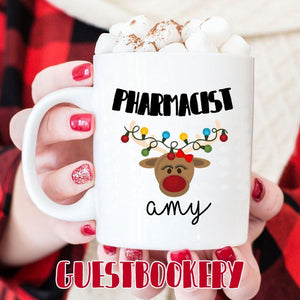 Custom Pharmacist Christmas Mug - Guestbookery