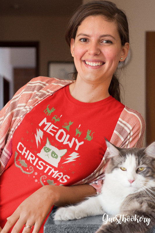 Meowy Christmas T-shirt