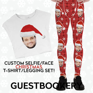 Custom Faces Leggings and Shirt CHRISTMAS SET - MALE - Guestbookery
