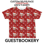 Load image into Gallery viewer, Custom Faces Christmas Kid&#39;s T-shirt - Guestbookery
