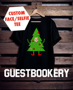 Load image into Gallery viewer, Custom Face Ugly Christmas Tree T-shirt - Guestbookery
