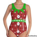 Load image into Gallery viewer, Elf Christmas Swimsuit - Guestbookery
