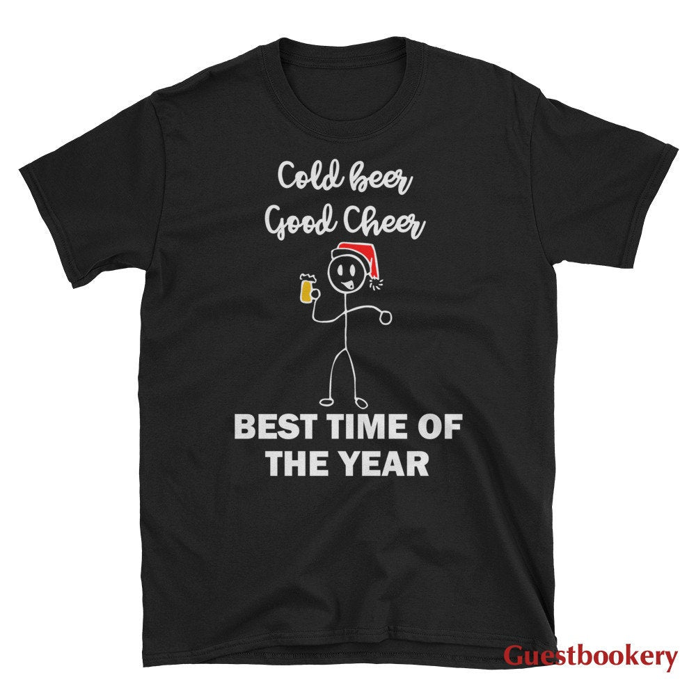 Cold Beer Good Cheer Christmas T-Shirt