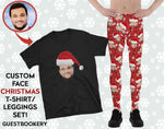 Load image into Gallery viewer, Custom Faces Leggings and Shirt CHRISTMAS SET - MALE - Guestbookery
