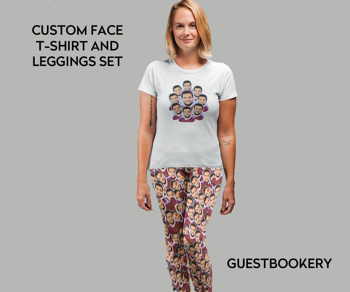 Custom Faces Leggings and Shirt SET