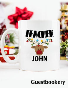 Custom Teacher Christmas Mug - Guestbookery