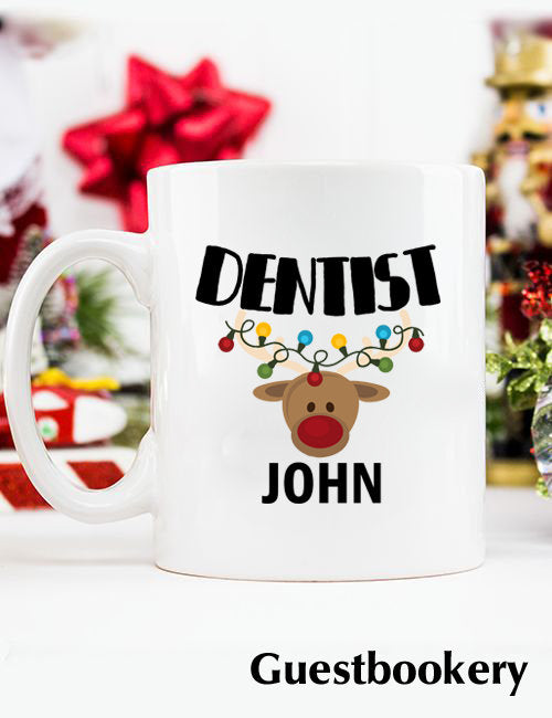 Custom Dentist Christmas Mug