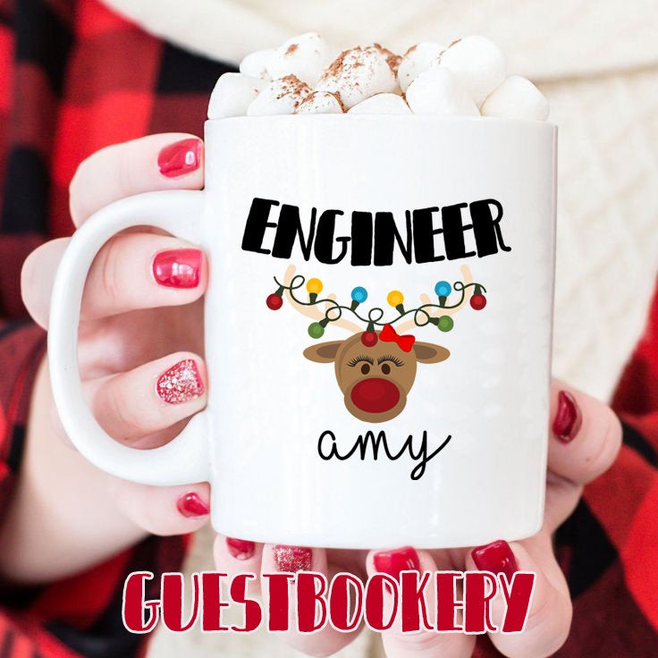 Custom Engineer Christmas Mug - Guestbookery
