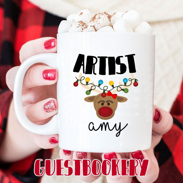 Custom Artist Christmas Mug