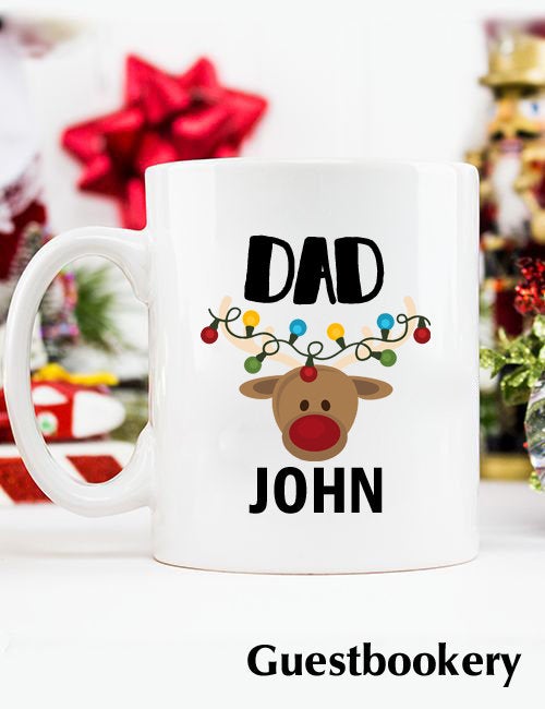Custom Dad Christmas Mug - Guestbookery