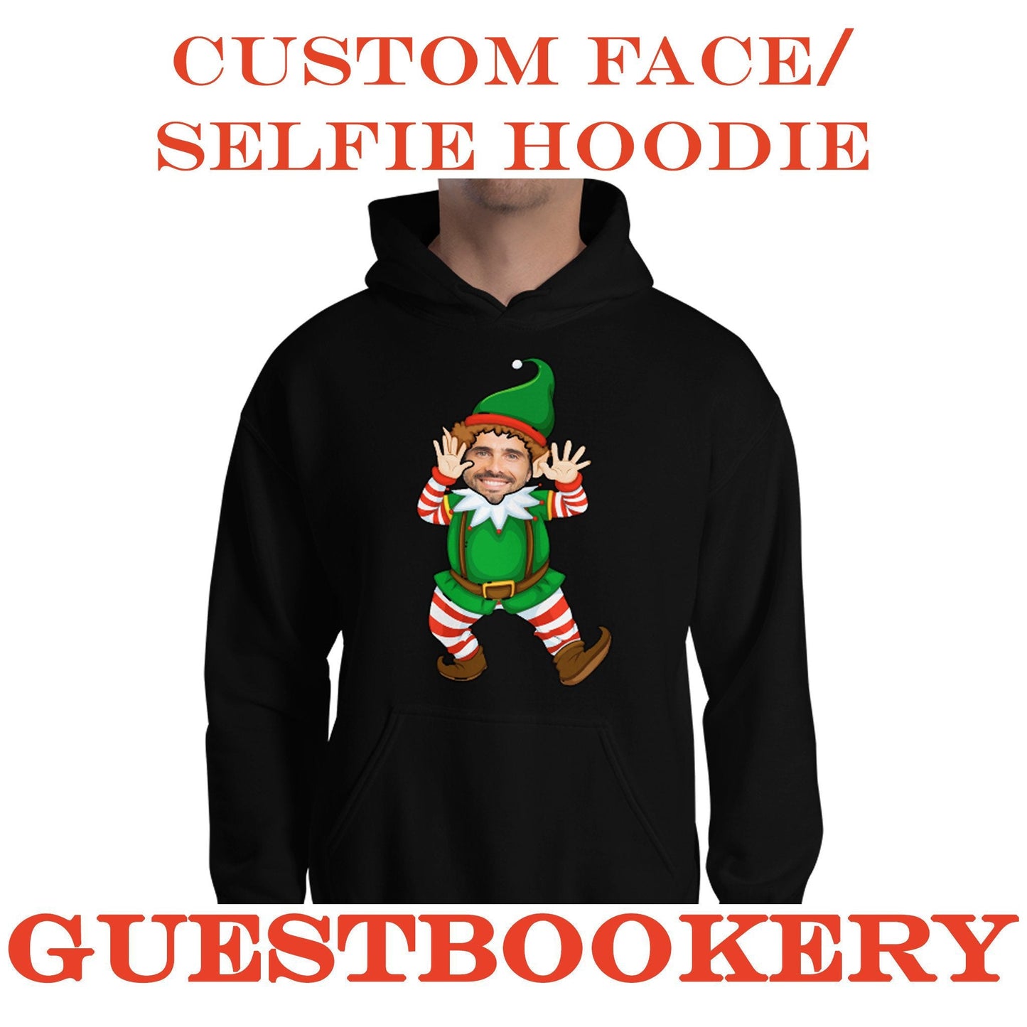 Custom Face Ugly Christmas Elf Hoodie