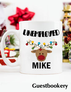 Custom Unemployed Christmas Mug - Guestbookery