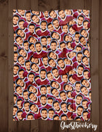 Load image into Gallery viewer, Custom Faces Christmas Blanket - Guestbookery
