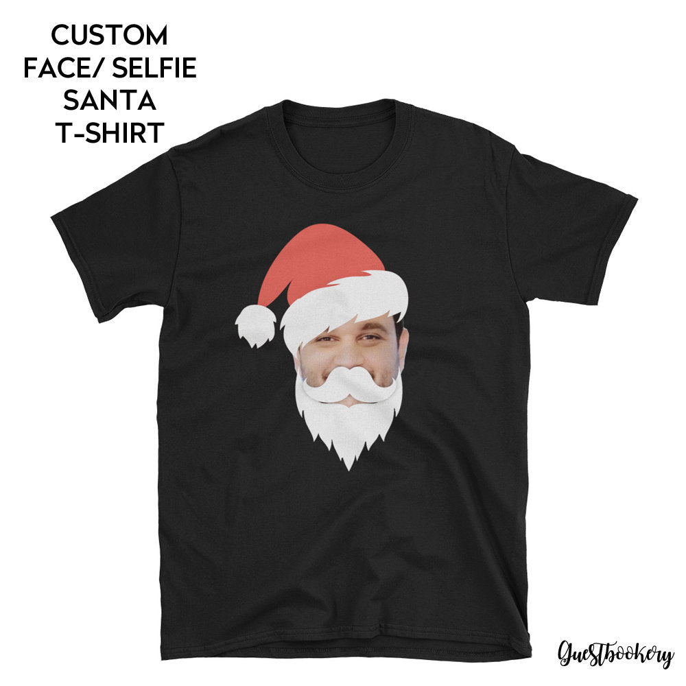 Custom Face Santa T-shirt - Guestbookery