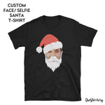 Load image into Gallery viewer, Custom Face Santa T-shirt - Guestbookery
