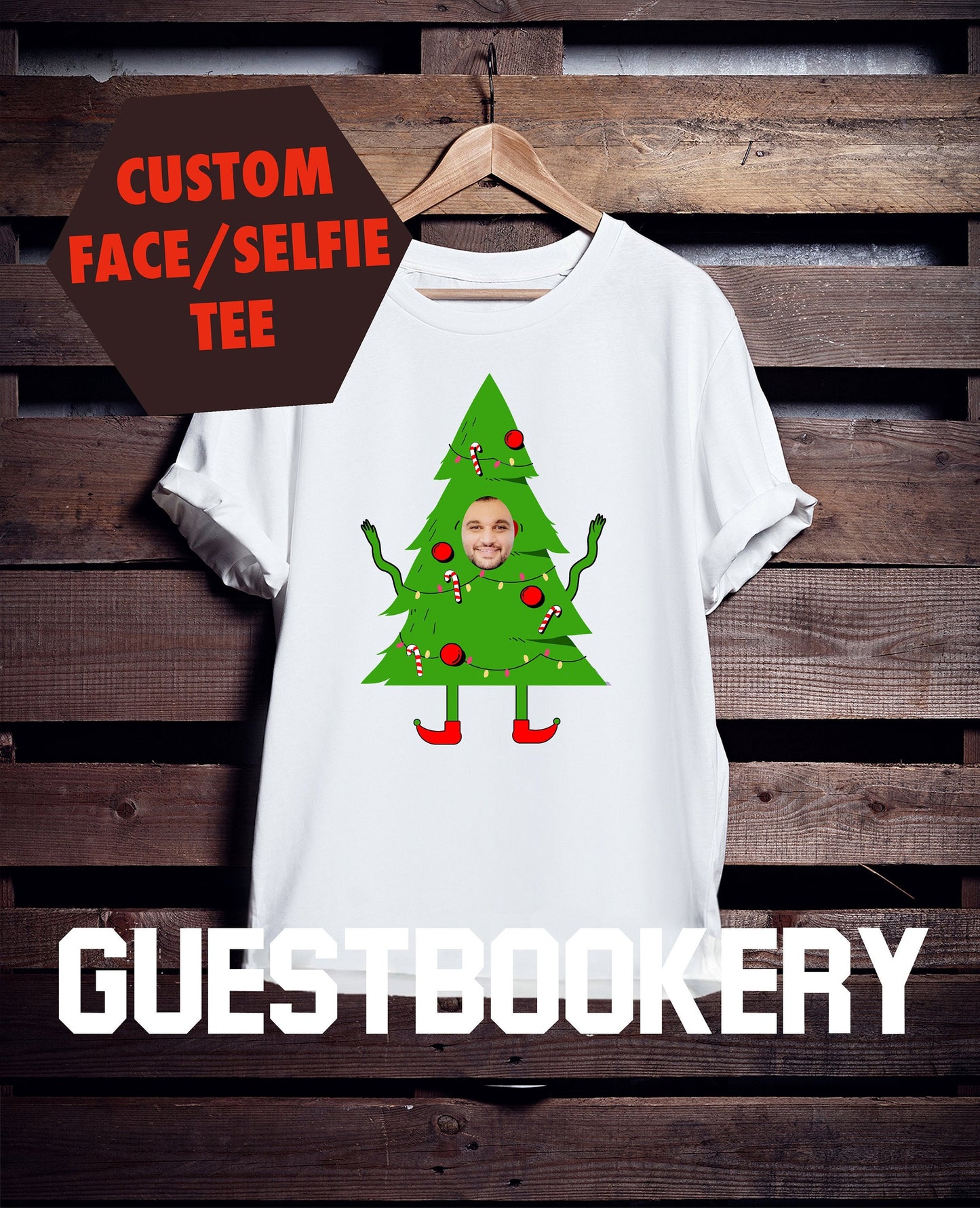 Custom Face Ugly Christmas Tree T-shirt