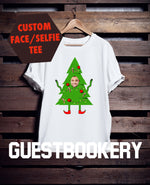 Load image into Gallery viewer, Custom Face Ugly Christmas Tree T-shirt - Guestbookery
