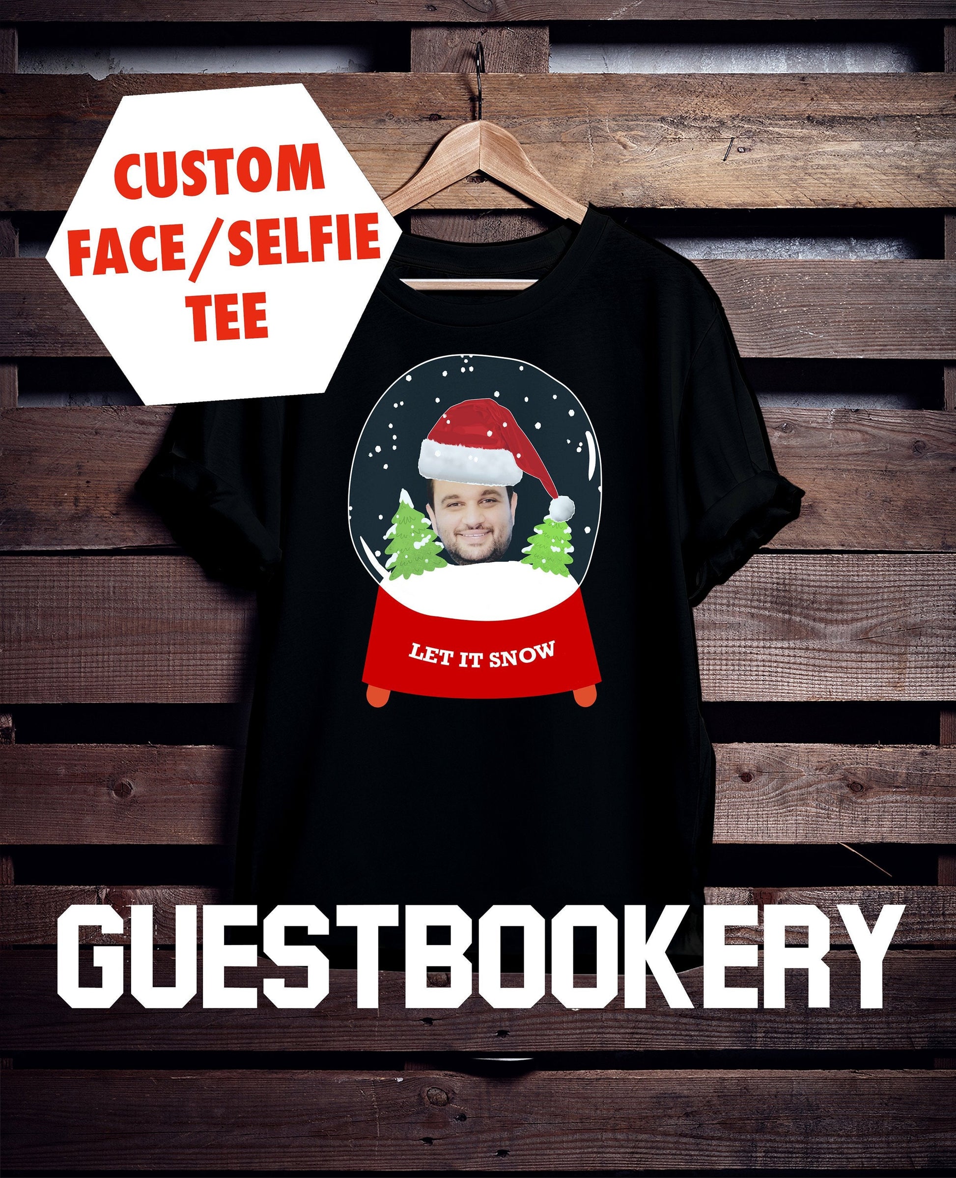 Custom Face Ugly Christmas Globe T-shirt