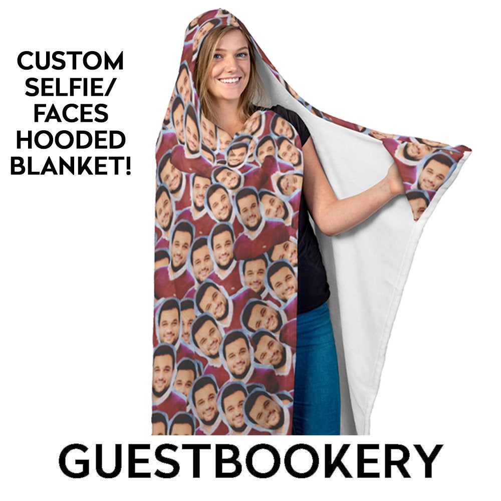Custom Faces Hooded Blanket