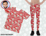 Load image into Gallery viewer, Custom Faces Leggings and Shirt CHRISTMAS SET - MALE - Guestbookery
