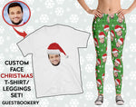 Load image into Gallery viewer, Custom Faces Leggings and Shirt CHRISTMAS SET - FEMALE - Guestbookery
