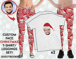 Load image into Gallery viewer, Custom Faces Leggings and Shirt CHRISTMAS SET - FEMALE - Guestbookery
