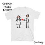 Load image into Gallery viewer, Custom Faces Valentine&#39;s T-shirt
