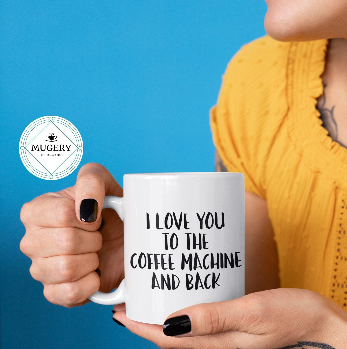 I Love You To The Coffee Machine And Back Mug - Guestbookery