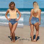Load image into Gallery viewer, Jeans Swimsuit - Guestbookery
